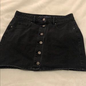 Indigo Rising Black Denim Skirt